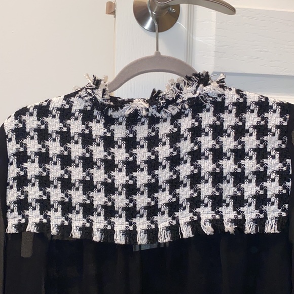 ZARA checkered mesh blouse - Picture 6 of 7